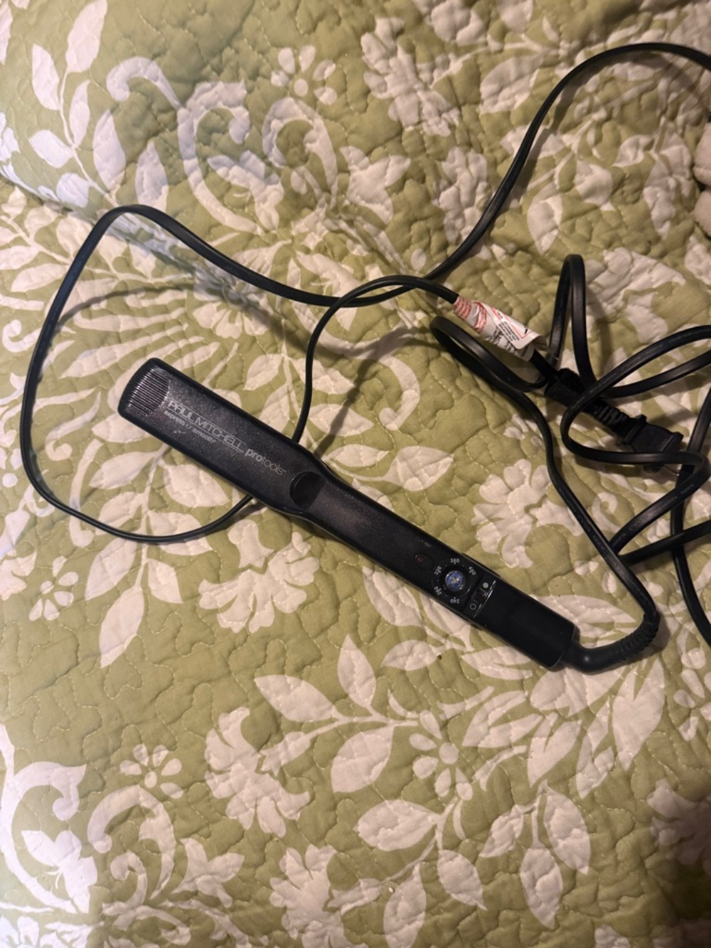 Paul Mitchell Black Ceramic Hair Straightener with Dial Control